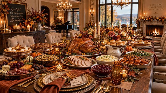 Thanksgiving harvest table